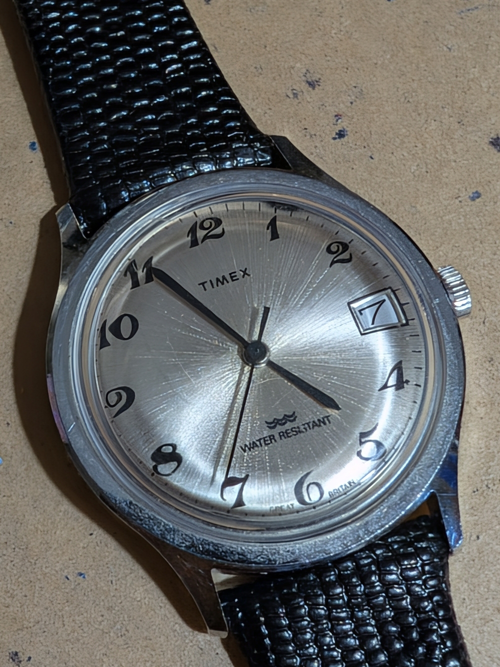 Timex Men's Silver Dial Black Strap Classic Watch